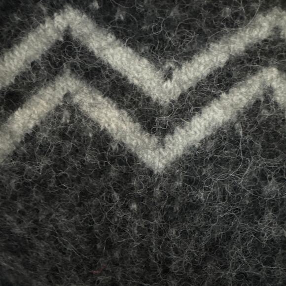 American Vintage unbranded Faire Isle Sweater black & gray size XS - Picture 12 of 12